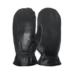 NEW ILI NEW YORK leather glittens gloves in black
